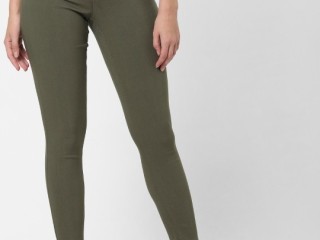 only-women-olive-green-skinny-fit-solid-chinos