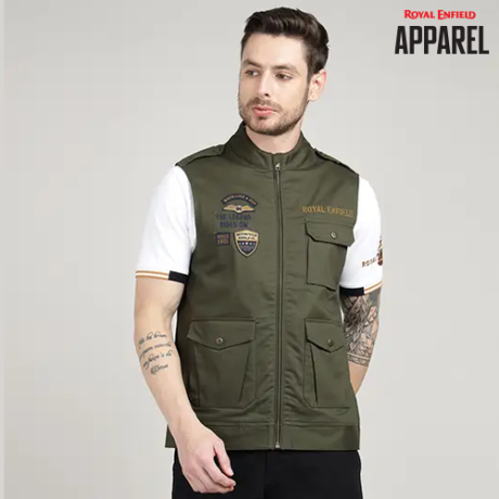 royal-enfield-olive-green-riding-vest-for-men-premium-motorcycle-apparel-big-0