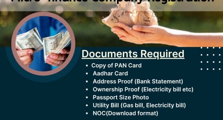 Microfinance Company Registration | at best price