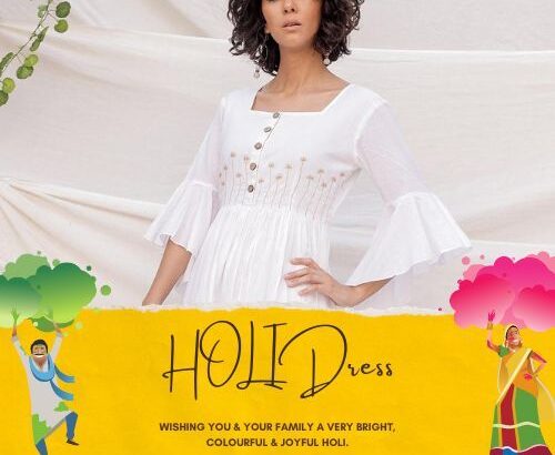 Designer White Holi Dress and Suit for Women at JOVI Fashion.