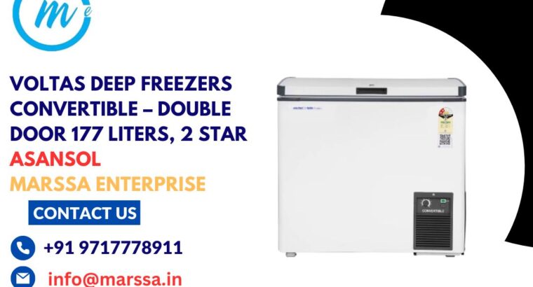 Voltas Deep Freezers Convertible – Double Door 177 Liters, 2 Star, Asansol