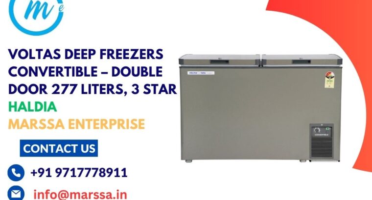 Voltas Deep Freezers Convertible – Double Door 277 Liters, 3 Star Haldia