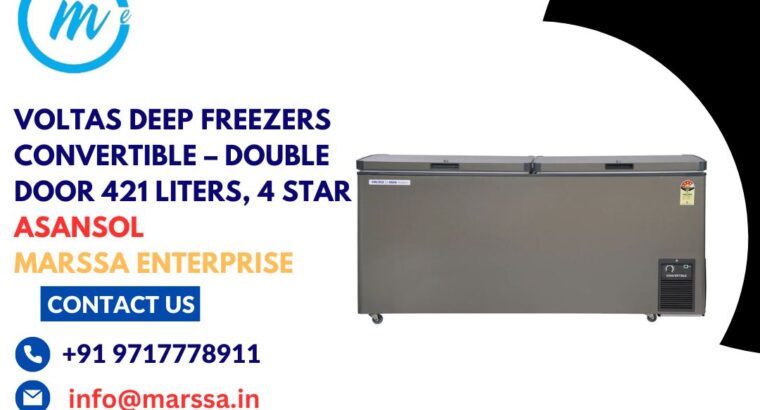 Voltas Deep Freezers Convertible – Double Door 421 Liters, 4 Star, Asansol