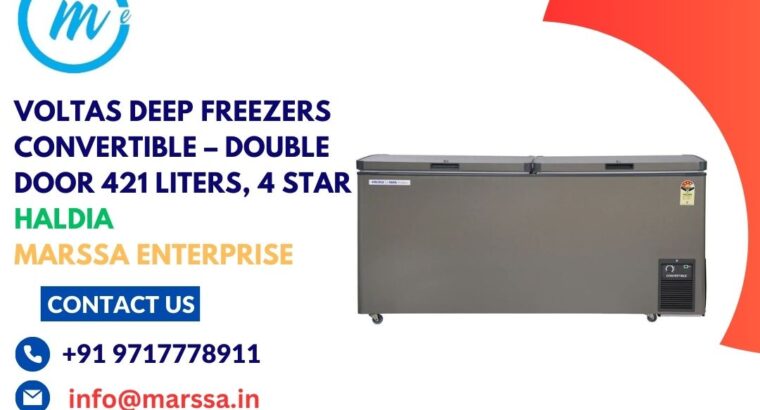 Voltas Deep Freezers Convertible – Double Door 421 Liters, 4 Star Haldia