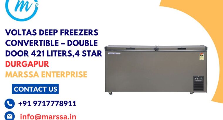 Voltas Deep Freezers Convertible – Double Door 421 Liters, 4 Star Durgapur