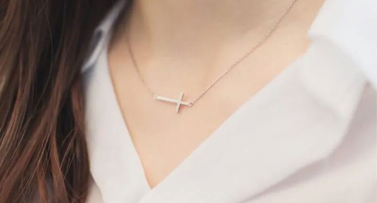 Sterling silver cross necklace