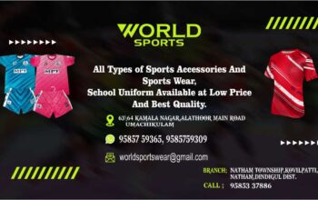 All type of sports wear available at our region